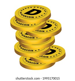 Dogecoína vectorial de Bitcoin y otra criptodivisa