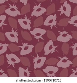 Vector Dog-Roses Shades in Wine Red seamless pattern background.