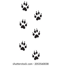 Vector of Dog's footprints, editable file for all of your graphic needs.