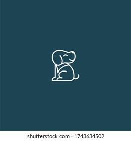 Vector dogs are made in the style of monoline