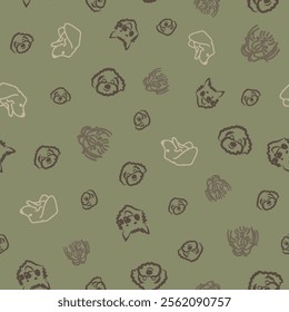 Vector Dogs Seamless Pattern. Animal Print Dogs Repeat pattern, great for textile, wallpaper, packaging, backdrop, background, paper designs
