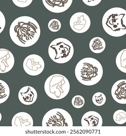 Vector Dogs Seamless Pattern. Animal Print Dogs Repeat pattern, great for textile, wallpaper, packaging, backdrop, background, paper designs
