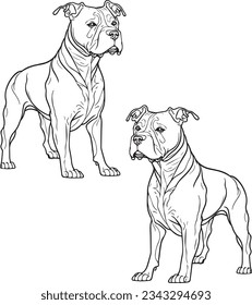 Vector dogs set silhouette on white background isolated. dog vector. vector hand drawn dog outline illustration .vector flat design animals silhouette set.