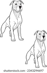 Vector dogs set silhouette on white background isolated. dog vector. vector hand drawn dog outline illustration .vector flat design animals silhouette set.