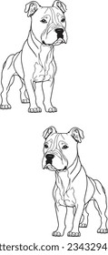 Vector dogs set silhouette on white background isolated. dog vector. vector hand drawn dog outline illustration .vector flat design animals silhouette set.