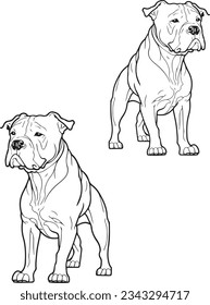 Vector dogs set silhouette on white background isolated. dog vector. vector hand drawn dog outline illustration .vector flat design animals silhouette set.