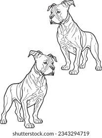 Vector dogs set silhouette on white background isolated. dog vector. vector hand drawn dog outline illustration .vector flat design animals silhouette set.