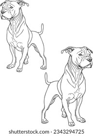 Vector dogs set silhouette on white background isolated. dog vector. vector hand drawn dog outline illustration .vector flat design animals silhouette set.