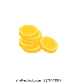 Vector dollar bank note and coin, icon illustrations and vector