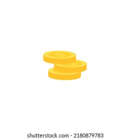 Vector dollar bank note and coin, icon illustrations and vector