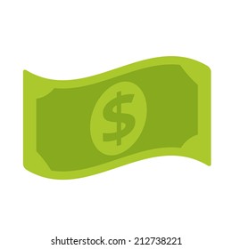 Vector Dollar Bill Flat Icon