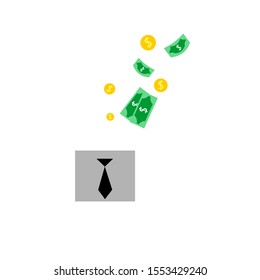 vector dollar bill with a white background