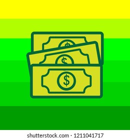 Vector Dollar Bills Icon