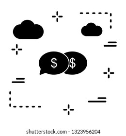  Vector Dollar Conversation Icon
