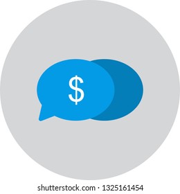  Vector Dollar Conversation Icon