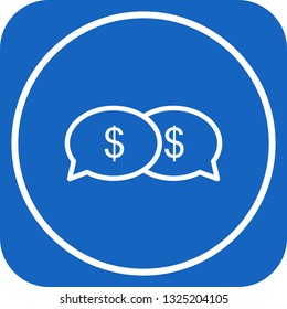  Vector Dollar Conversation Icon