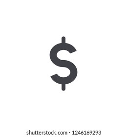Vector dollar icon. Money sign. Currency symbol. Finance illustration