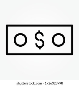 Plantilla de dinero en dólares vectores Diseño de iconos  