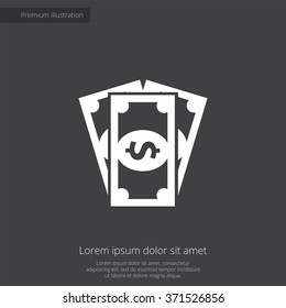 Vector dollar pack Icon