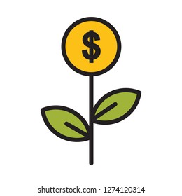 Vector dollar plant