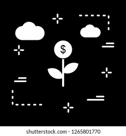 vector dollar plant icon 