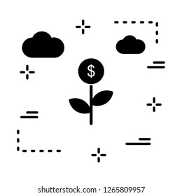vector dollar plant icon