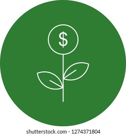 vector dollar plant icon
