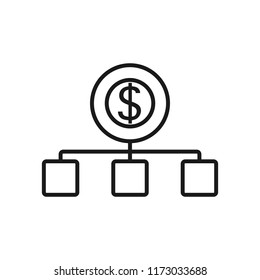 Vector dollar sign icon. Premium quality graphic design. Modern signs, outline symbols collection, simple thin line icons set for websites, web design, mobile app, infographics