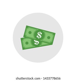 Vector Dollar sign, money dollar icon - currency dollar bill symbol