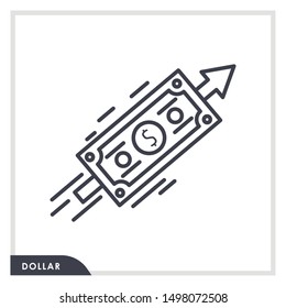 Vector Dollar sign, money dollar icon - currency dollar bill symbol