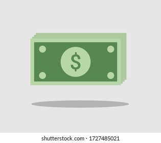 Vector dollar sign, money dollar icon - money dollar symbol. money cash icon, cash register, payment of money, dollar sign. Vector illustration