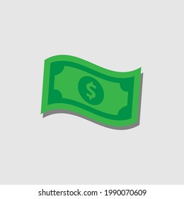 Signo del dólar vectorial, icono del dólar de dinero, vector del símbolo del billete del dólar
