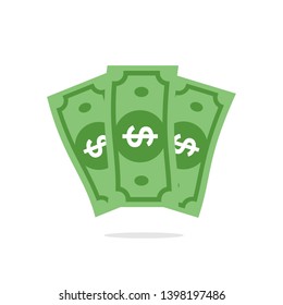 Vector Dollar sign, three money dollar icon, dollar bill symbol
