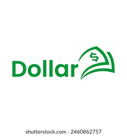 Vector Dollar Sign. Two dollar bill icons combined in one text.