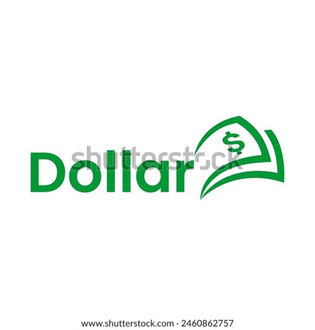 Vector Dollar Sign. Two dollar bill icons combined in one text.