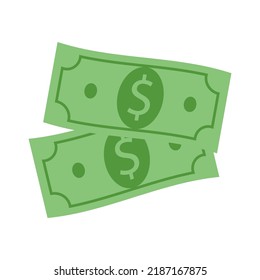 Vector Dollar Sign, Two Money Dollar Icon, Dollar Bill Symbol