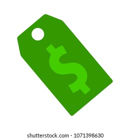Vector Dollar tag sign, money dollar icon - dollar bill symbol, money label