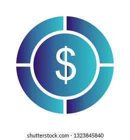  Vector Dollar Target Icon