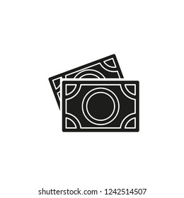 Vector Dollars sign, money dollars icon - currency dollar bill symbol