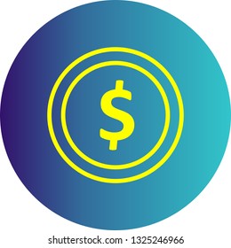  Vector Dollor Coin Icon
