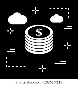  Vector Dollor Coins Icon