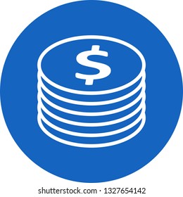  Vector Dollor Coins Icon