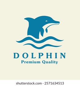 Vector Dolphin Logo Creative Design. Simple and Cute Dolphin Icon.