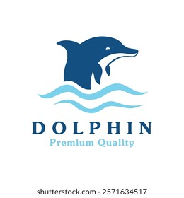 Vector Dolphin Logo Creative Design. Simple and Cute Dolphin Icon.