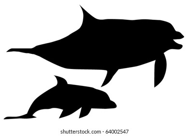 vector dolphin silhouettes