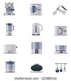 Vector domestic appliances and electronics icon set. Part 2