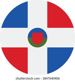Vector - icono de botón de bandera de la república dominante