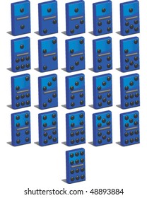 Vector Dominoes blue