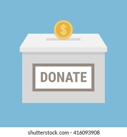 Vector Of Donation Box