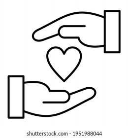 Vector Donation Outline Icon Design
